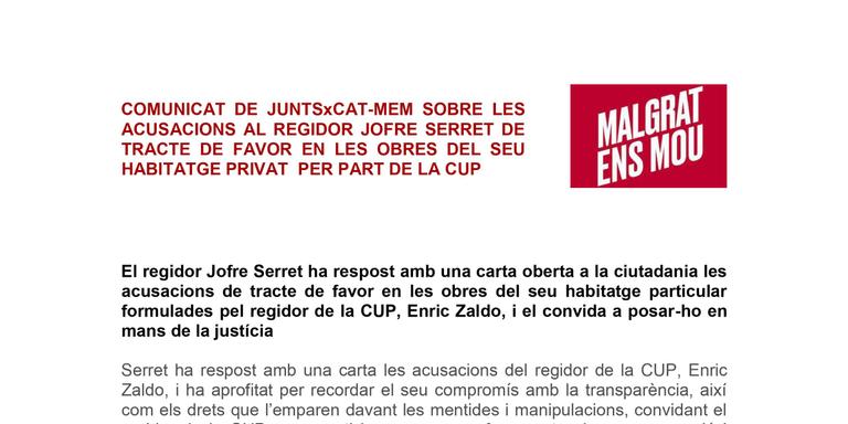 [ÀUDIO] Jofre Serret convida Enric Zaldo a denunciar-lo si creu que ha rebut un tracte de favor
