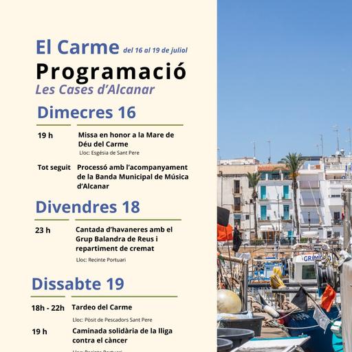 Les Cases d’Alcanar es prepara per celebrar la Festa del Carme del 16 al 20 de juliol