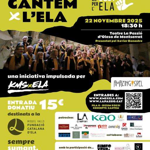 Tot a punt per al concert solidari “Cantem x l’ELA” a La Passió
