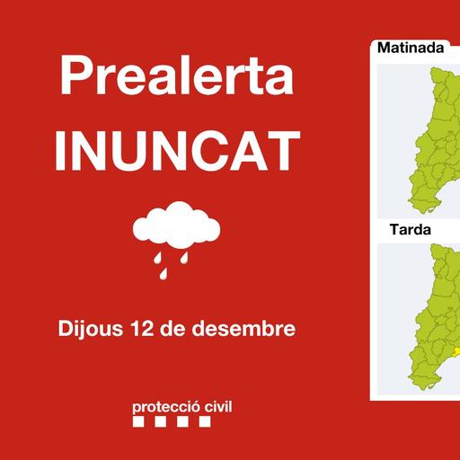 Protecció Civil activa la prealerta del pla Neucat per possibles nevades a cotes baixes a Catalunya