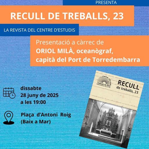 El Centre d'Estudis presenta el Recull de Treballs 23