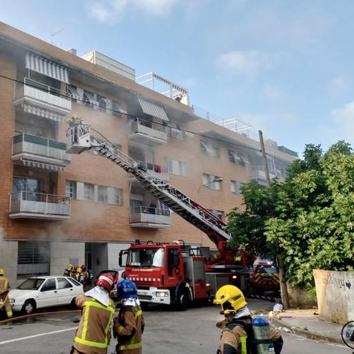Un incendi crema totalment els baixos d'un edifici al Camí dels Munts de Torredembarra