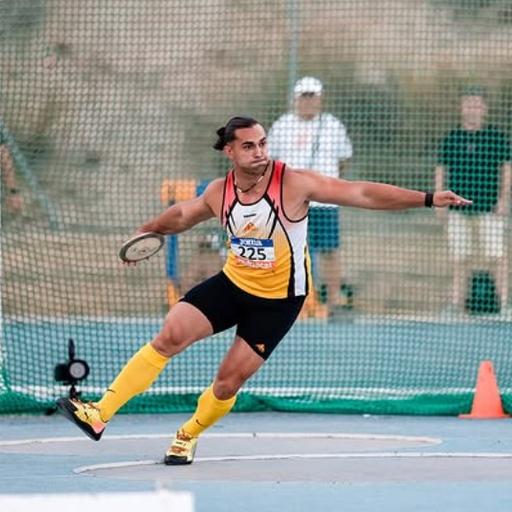 Aaron Sola, campió de Catalunya de llençament de disc