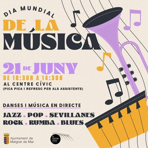 Malgrat celebrarà el Dia Mundial de la Música aquest dissabte al Centre Cívic