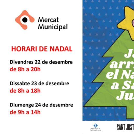 El Mercat Municipal de Sant Just amplia horaris per Nadal