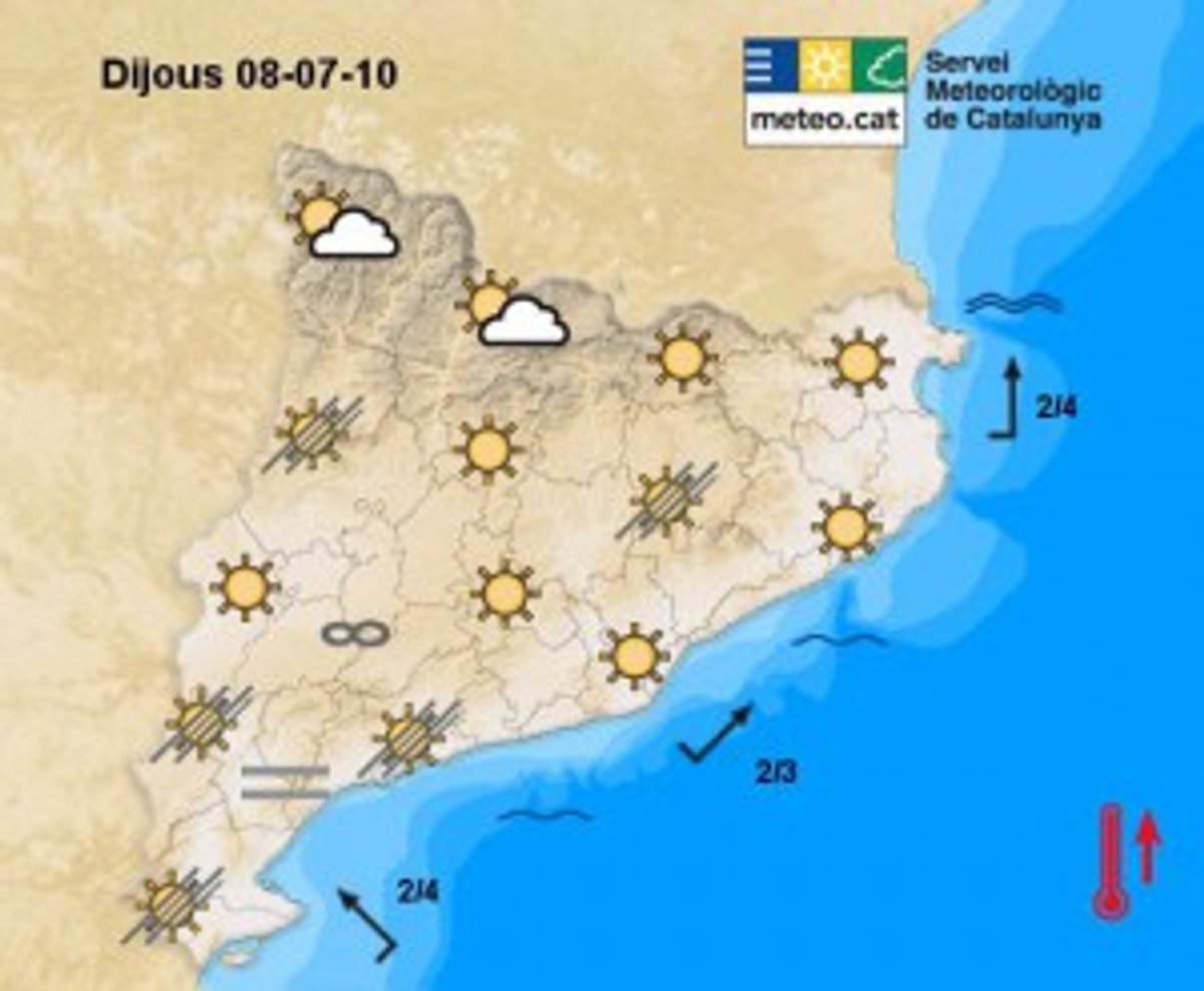 Mapa pronòstic del temps per avui