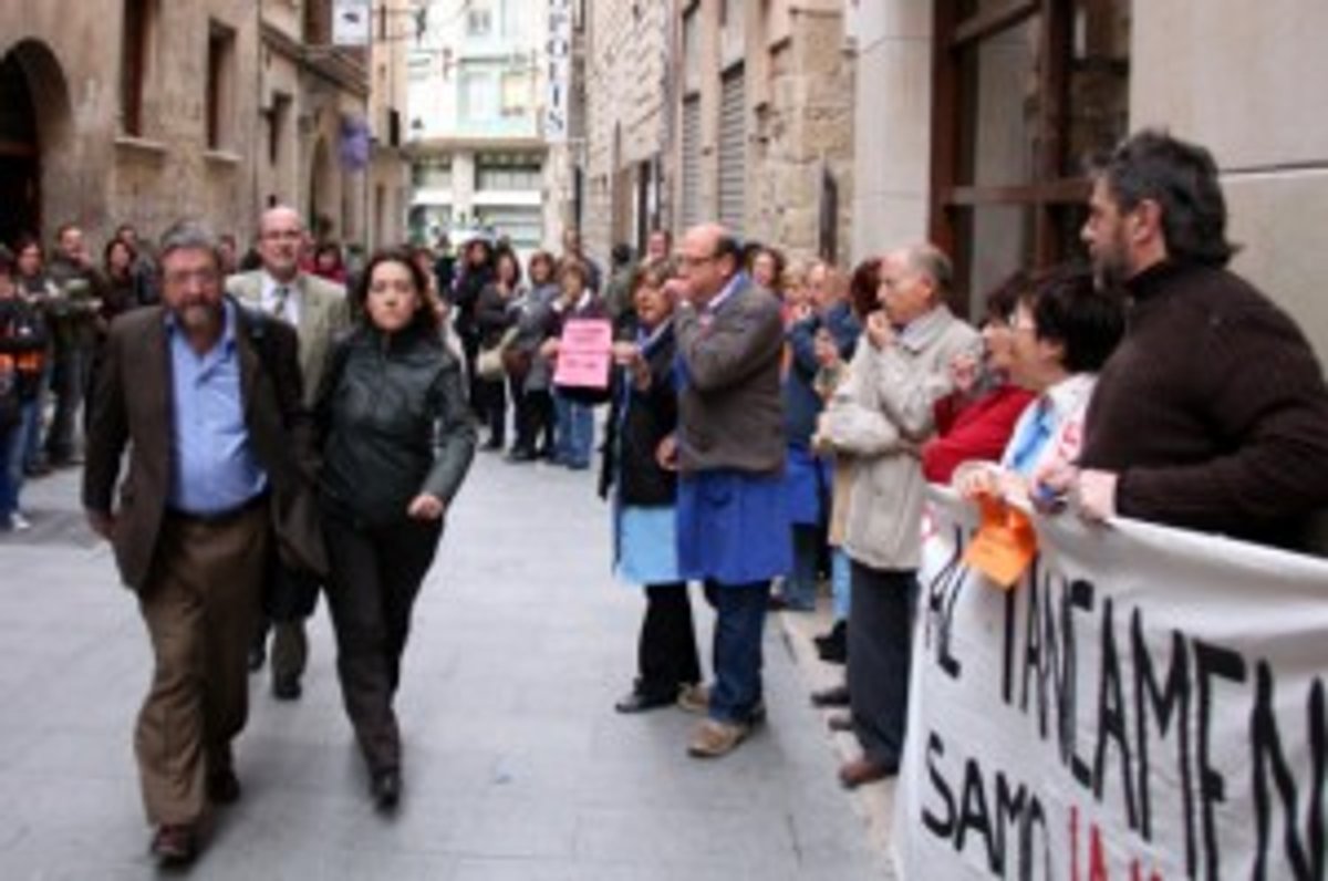 Un altra manifestació dels treballadors d' INDO
