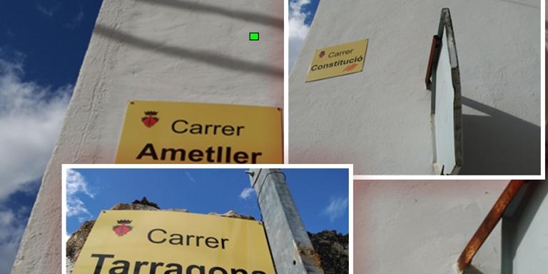Santa Bàrbara renova les plaques identificatives dels carrers