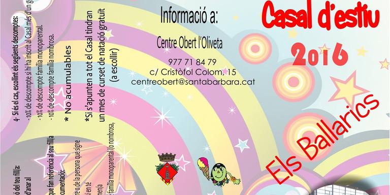 S’obre el període d’inscripcions per al Casal d’Estiu