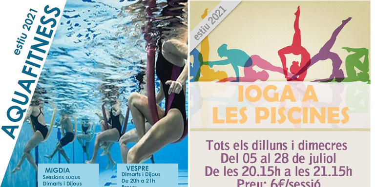 L'Aquafitness i el ioga tornen a les piscines aquest estiu