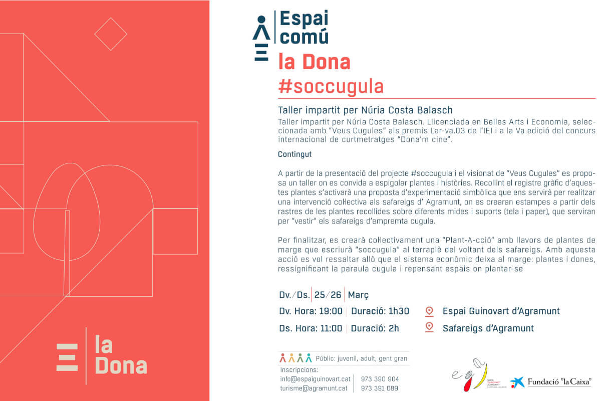 Núria Costa ofereix el taller 'Soc cugula' al cicle Espai Comú
