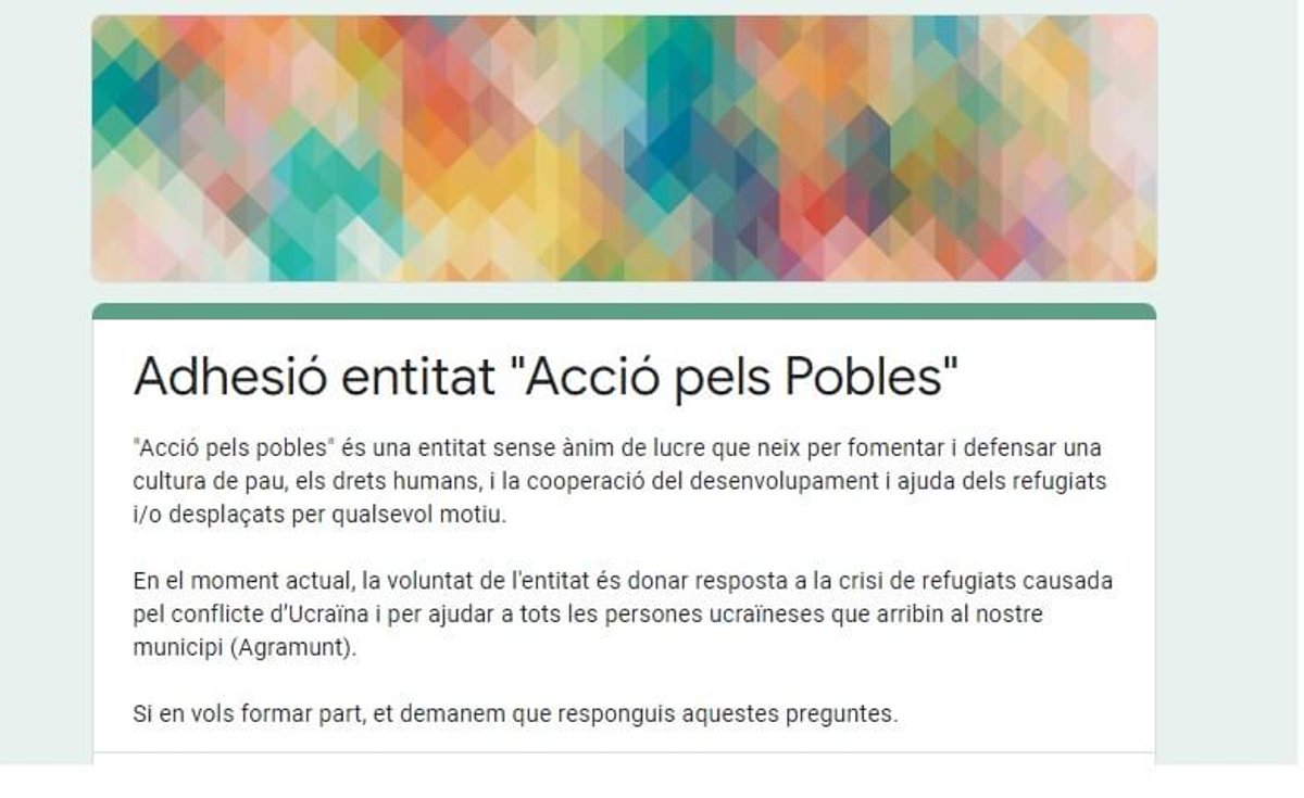 'Acció pels pobles', l'entitat que vol donar resposta a la crisi de refugiats a Agramunt