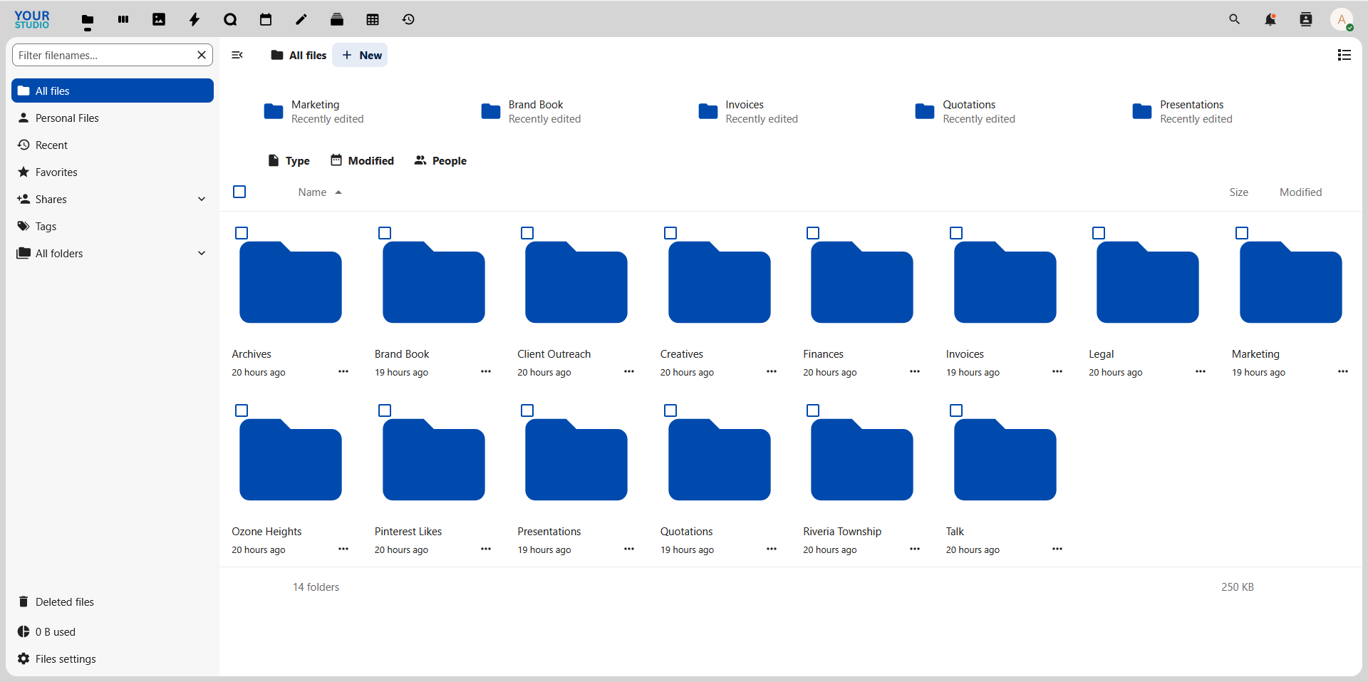 Internal File Folder System