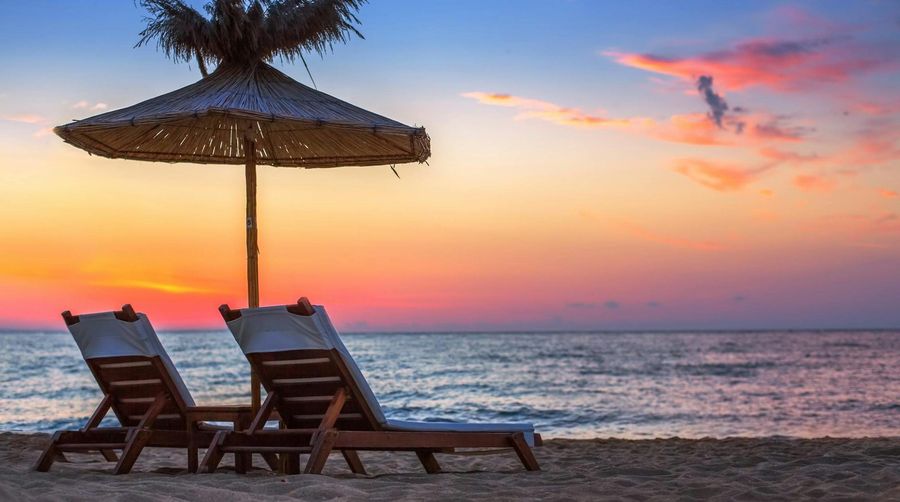 Playa de Bávaro al atardecer, la zona con más hoteles y más vida a pie de Punta Cana.
