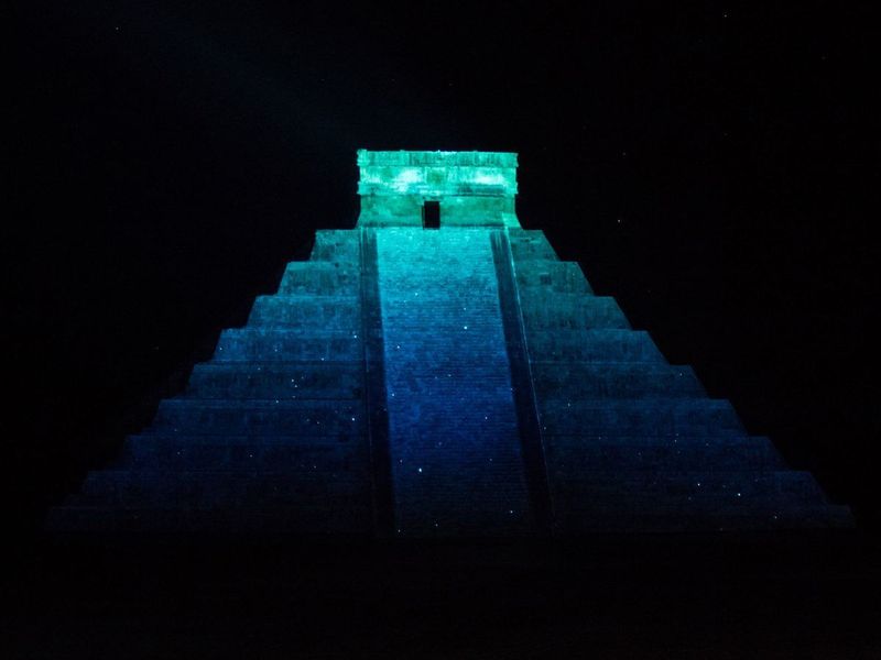 The site after dark