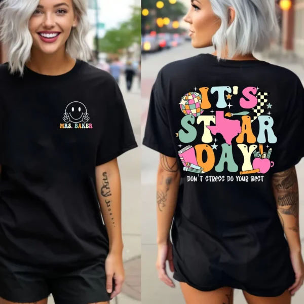 Custom Name Its Star Day Dont Stress Do Your Best Shirt 5 1