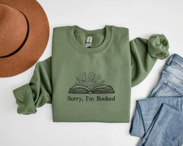 Embroidered Sorry Im Booked Sweatshirt 8 scaled