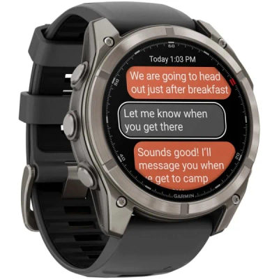 Garmin Fenix 8 Pro — 51 мм AMOLED Sapphire Titanium Graphite / Black — 5