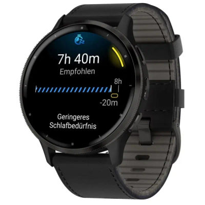 Garmin Venu 3 Black с кожаным ремешком — 2