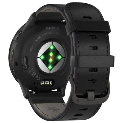 Garmin Venu 3 Black с кожаным ремешком — 7