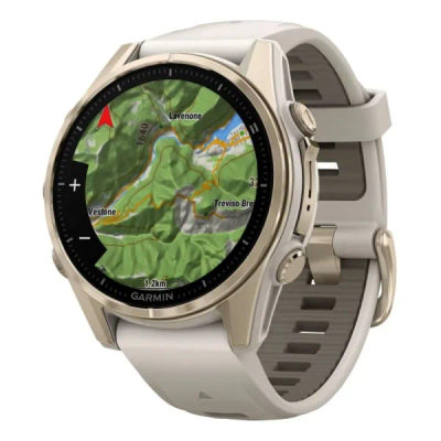 Garmin Fenix 8 — 43 мм AMOLED Sapphire Soft Gold Fog Gray / Dark Sandstone — 2