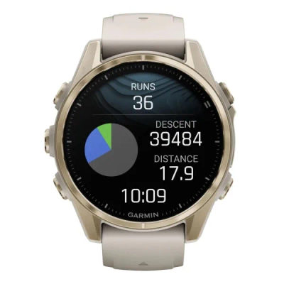 Garmin Fenix 8 — 43 мм AMOLED Sapphire Soft Gold Fog Gray / Dark Sandstone — 3