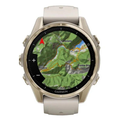 Garmin Fenix 8 — 43 мм AMOLED Sapphire Soft Gold Fog Gray / Dark Sandstone — 4
