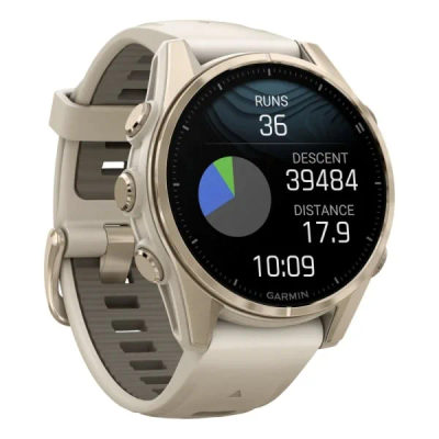 Garmin Fenix 8 — 43 мм AMOLED Sapphire Soft Gold Fog Gray / Dark Sandstone — 5