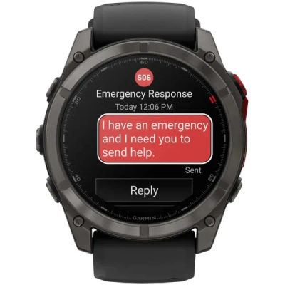 Garmin Fenix 8 Pro — 51 мм MicroLED Sapphire Carbon Gray DLC Titanium Black / Pebble Gray — 3