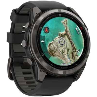 Garmin Fenix 8 Pro — 51 мм MicroLED Sapphire Carbon Gray DLC Titanium Black / Pebble Gray — 5