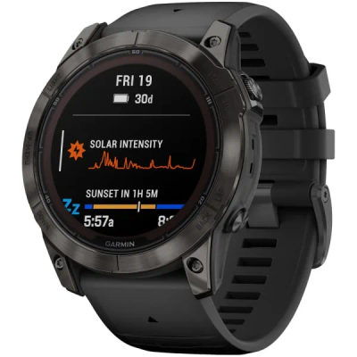 Garmin Fenix 7X Pro Sapphire Solar DLC Titanium Carbon Gray — 2