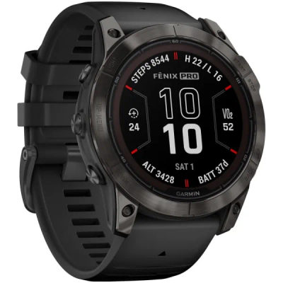 Garmin Fenix 7X Pro Sapphire Solar DLC Titanium Carbon Gray — 4