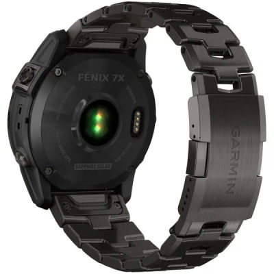 Garmin Fenix 7X Pro Sapphire Solar DLC Titanium Carbon Gray / Vented Titanium Bracelet — 7
