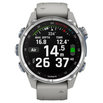 Дайвинг компьютер Garmin Descent Mk3 43 мм Stainless Steel / Fog Gray Silicone Band — 3