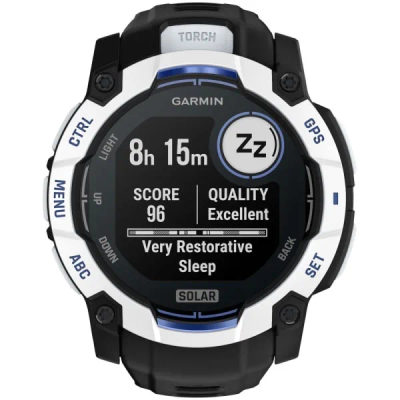 Garmin Instinct 3 — 50 мм Supernova Edition SOLAR Whitestone / Black / Bolt Blue — 2