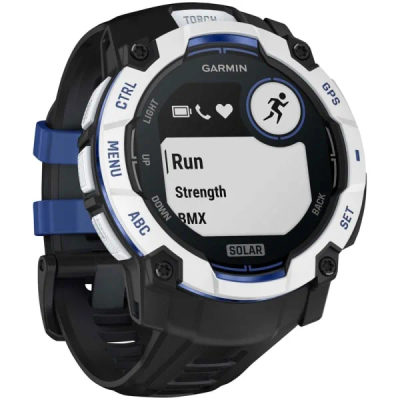 Garmin Instinct 3 — 50 мм Supernova Edition SOLAR Whitestone / Black / Bolt Blue — 6