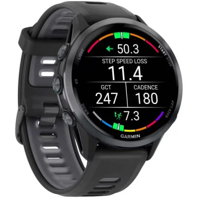 Garmin Forerunner 970 Carbon Grey DLC Titanium Black / Translucent Whitestone — 3