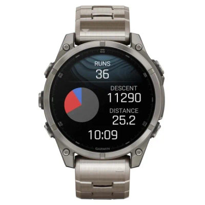 Garmin Fenix 8 — 47 мм AMOLED Sapphire Bare Titanium / Graphite / Titanium Band — 4