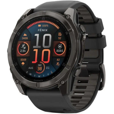 Garmin Fenix 8 — 51 мм AMOLED Sapphire Carbon Gray DLC Titanium Black / Pebble Gray