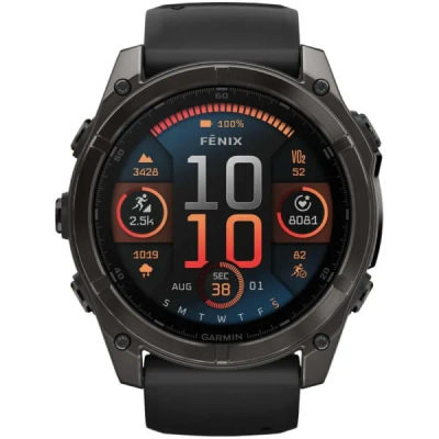 Garmin Fenix 8 — 51 мм AMOLED Sapphire Carbon Gray DLC Titanium Black / Pebble Gray — 3