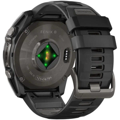 Garmin Fenix 8 — 51 мм AMOLED Sapphire Carbon Gray DLC Titanium Black / Pebble Gray — 7