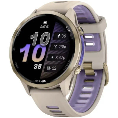 Garmin Forerunner 970 Soft Gold Titanium French Grey / Translucent Indigo