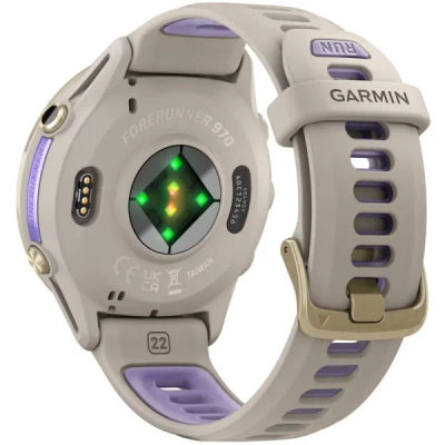 Garmin Forerunner 970 Soft Gold Titanium French Grey / Translucent Indigo — 6