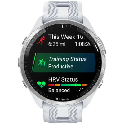 Garmin Forerunner 965 Whitestone / Powder Gray Titanium — 2