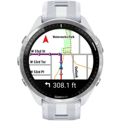 Garmin Forerunner 965 Whitestone / Powder Gray Titanium — 4