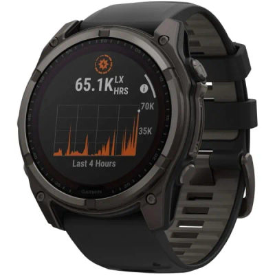 Garmin Fenix 8 — 51 мм Solar Sapphire Carbon Gray DLC Titanium Black / Pebble Gray — 2