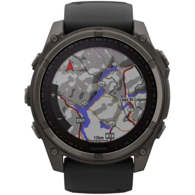 Garmin Fenix 8 — 51 мм Solar Sapphire Carbon Gray DLC Titanium Black / Pebble Gray — 4