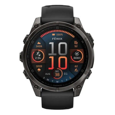 Garmin Fenix 8 — 47 мм AMOLED Sapphire Carbon Gray DLC Titanium Black / Pebble Gray — 3
