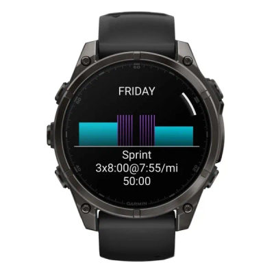 Garmin Fenix 8 — 47 мм AMOLED Sapphire Carbon Gray DLC Titanium Black / Pebble Gray — 4