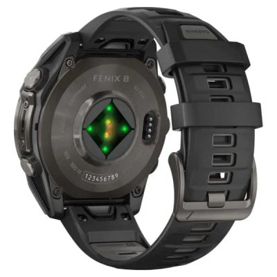 Garmin Fenix 8 — 47 мм AMOLED Sapphire Carbon Gray DLC Titanium Black / Pebble Gray — 7
